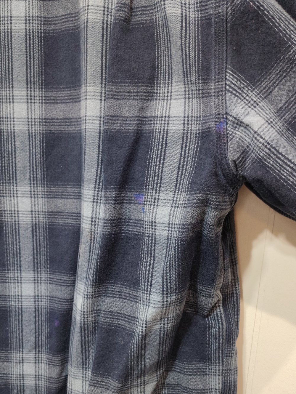 Carhartt Plaid Button Up Flannel Shirt Blue Size Large - Picture 6 of 7